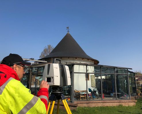 Scanare laser 3D nori de puncte 3D planuri fațade model 3D